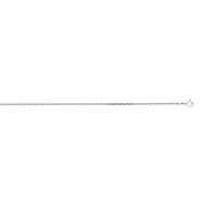 Chaîne mixte 40 cm - Maille Forçat diamantée - Or blanc 18 Carats - Largeur 2.45 mm