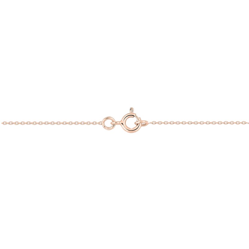 Chaîne femme 40 cm - Maille Forçat rond - Or rose 18 Carats - Largeur 0.90 mm - vue 4