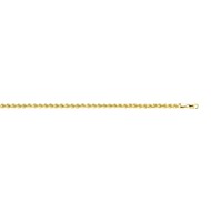 Bracelet Femme 18 cm - Maille Corde - Or 18 Carats - Largeur chaîne : 4 mm