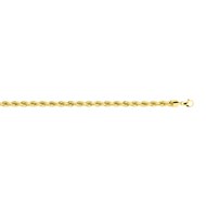 Bracelet Femme 19 cm- Maille Corde - Or 18 Carats - Largeur chaîne : 6 mm