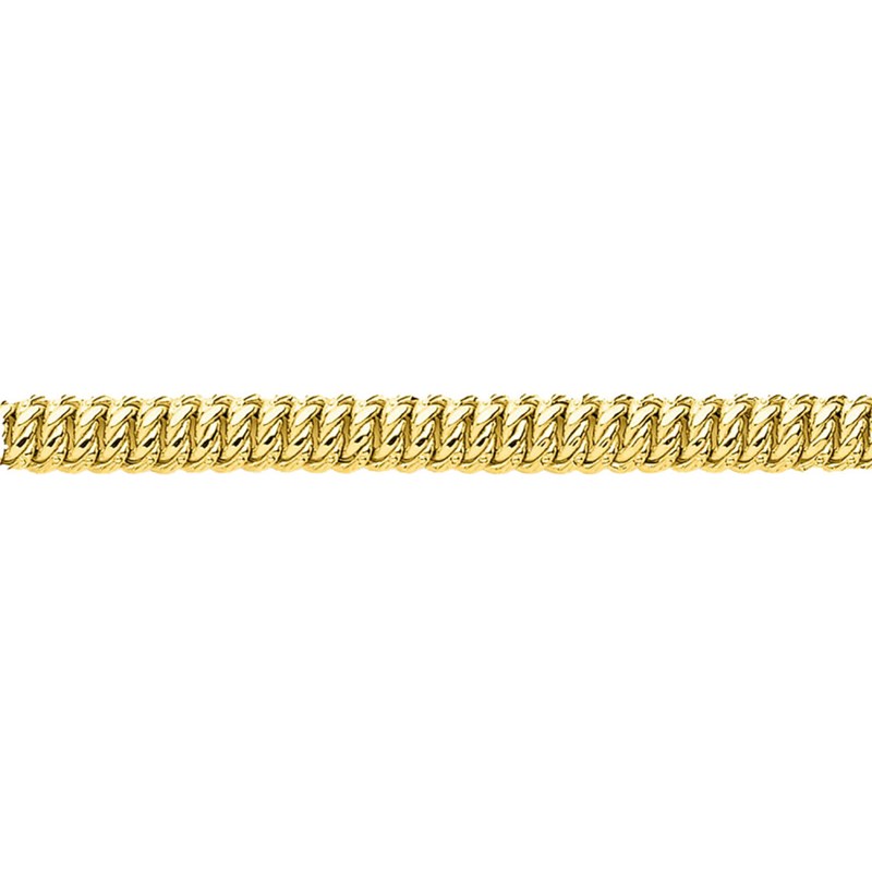 Bracelet Maille Américaine 18 cm- Femme - Or 18 Carats - Largeur chaîne : 5 mm - vue 2