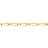 Bracelet Mixte 18 cm  - Cheval alterné - Or 18 Carats - Largeur 1.7 mm - vue V2
