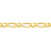 Bracelet Mixte 18 cm  - Cheval alterné - Or 18 Carats - Largeur 2.5 mm - vue V2