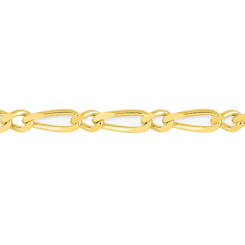 Bracelet Mixte 18 cm  - Cheval alterné - Or 18 Carats - Largeur 2.5 mm - vue 2