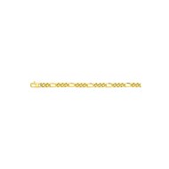 Chaîne Mixte - Or 18 Carats - Largeur chaîne : 6 mm - Longueur : 18 cm