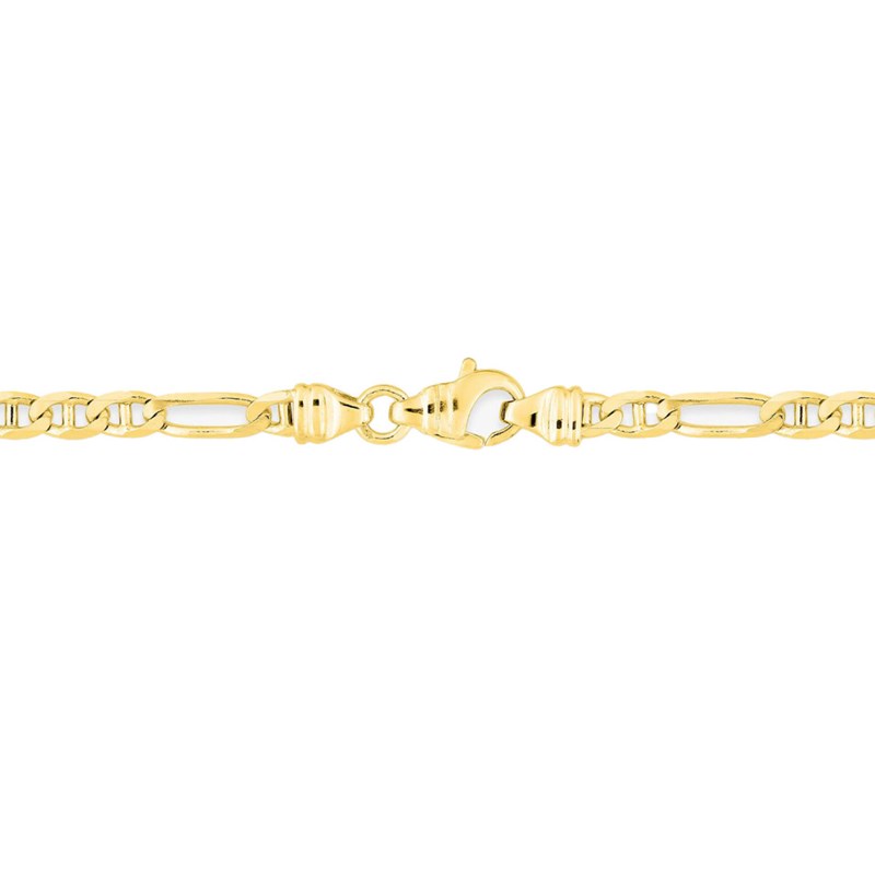 Bracelet Mixte 18 cm - Gourmette Marine - Or 18 Carats - Largeur 4 mm - vue 4