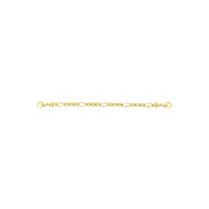 Chaîne Mixte - Or 18 Carats - Longueur : 18 cm