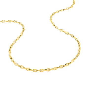 Mixed Necklace 45 cm - 18 carat gold - Width 2.5 mm