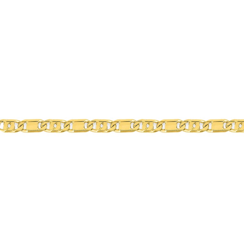 Bracelet Mixte 18 cm - Fantaisie - Or 18 Carats - Largeur 4 mm - vue 2