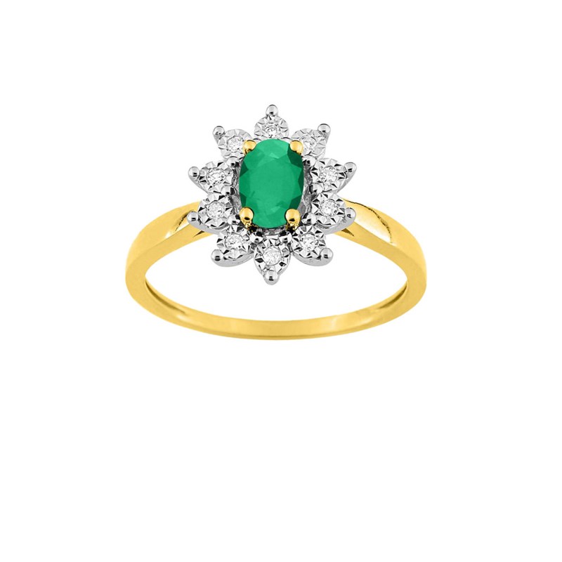 Bague femme - Emeraude - Or 18 Carats