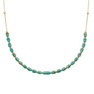 Collier Brillaxis turquoise plaqué or