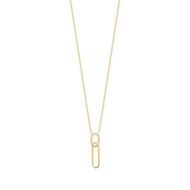 Collier Brillaxis doré double anneaux