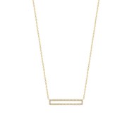 Collier Brillaxis rectangulaire plaqué or OZ