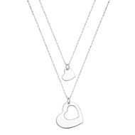 Collier Lotus Silver coeurs double chaine