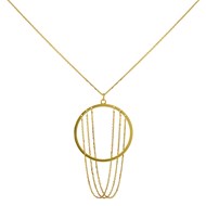 Collier Brillaxis cercle 25mm chaines pendantes
