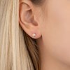 Boucles d'oreilles Brillaxis puces plaqué or 3mm - vue V2