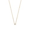 Collier Brillaxis solitaire plaqué or 40cm - vue V1