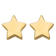 Boucles d'oreilles Brillaxis étoile plate or jaune
