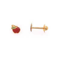 Boucles d'oreilles Brillaxis pommes rouges