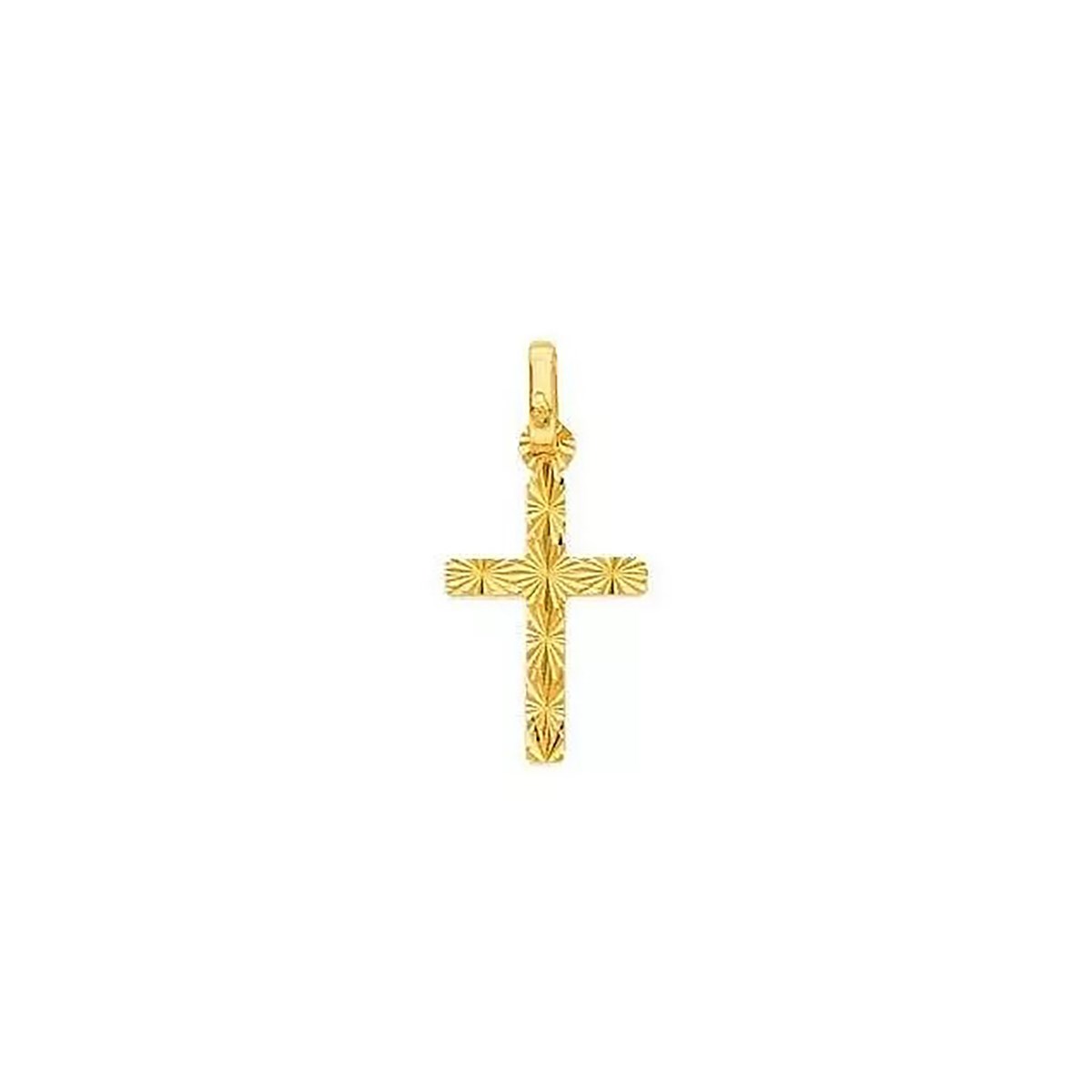 Pendentif Brillaxis croix effet diamanté 18 carats