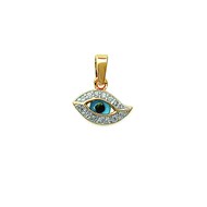 Pendentif Brillaxis oeil plaqué or serti OZ