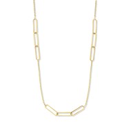 Collier motifs rectangulaires or 18 carats