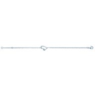 Bracelet Brillaxis coeur penché argent rhodié