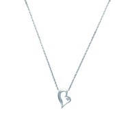 Collier Brillaxis coeur penché serti d'un oxyde
de zirconium