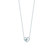 Collier Brillaxis coeur empierré argent