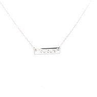 Collier Saunier plaque argent gravure toujours