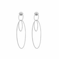 Boucles D'oreilles Argent Rhodié Créoles Multiples Entrelacées