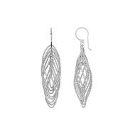 Boucles D'oreilles Argent Diamanté Rhodié Allégro