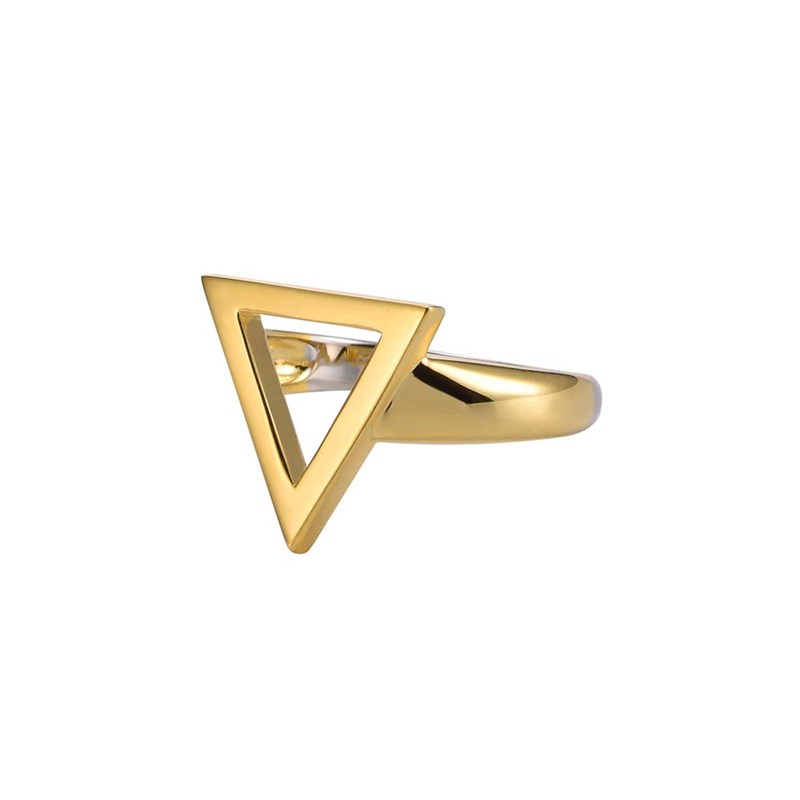 Bague Argent Doré Triangle Tal - vue 2