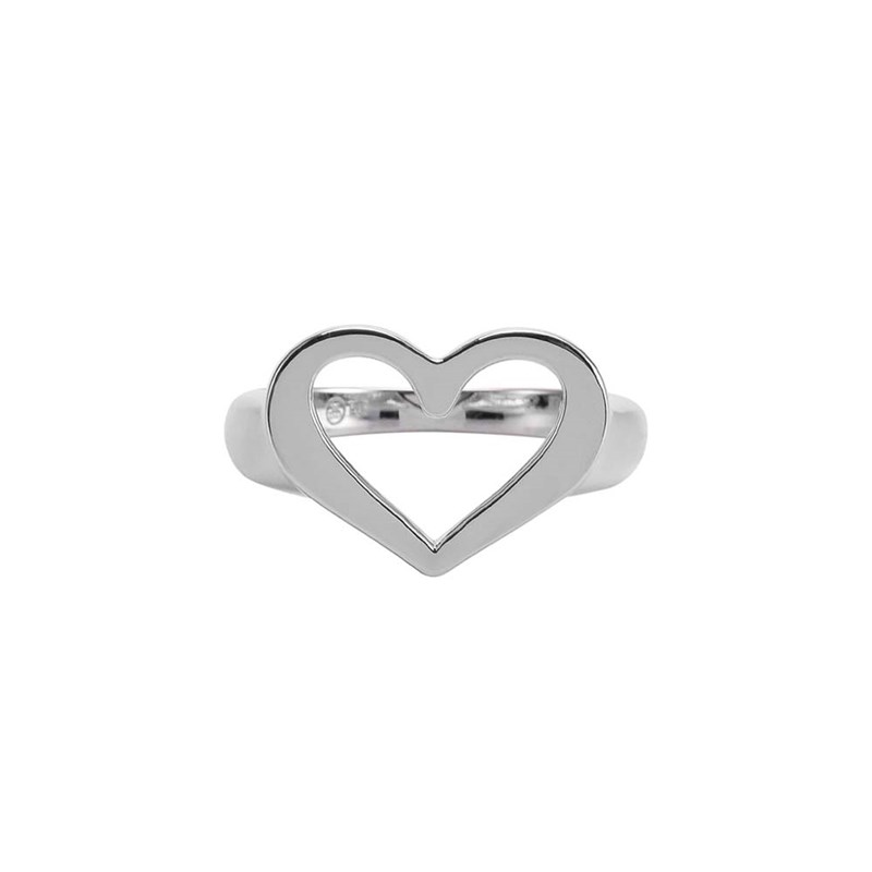 Bague Argent Rhodié Coeur Valentine