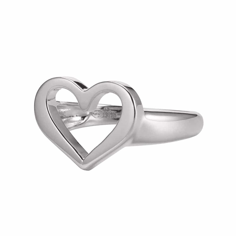 Bague Argent Rhodié Coeur Valentine - vue 3