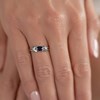 Bague ADEN Or 585 Blanc Saphir et diamants 1.966grs - vue V4