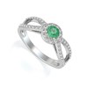 Bague Emeraude et diamants sur Argent 925 2.282grs - vue V1