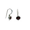 Boucles oreilles argent et grenat - vue V1