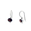 Boucles oreilles argent et grenat - vue V2