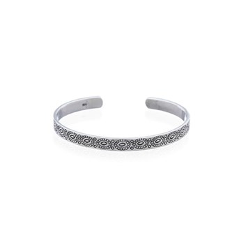 Bracelet jonc rigide gravé de motifs