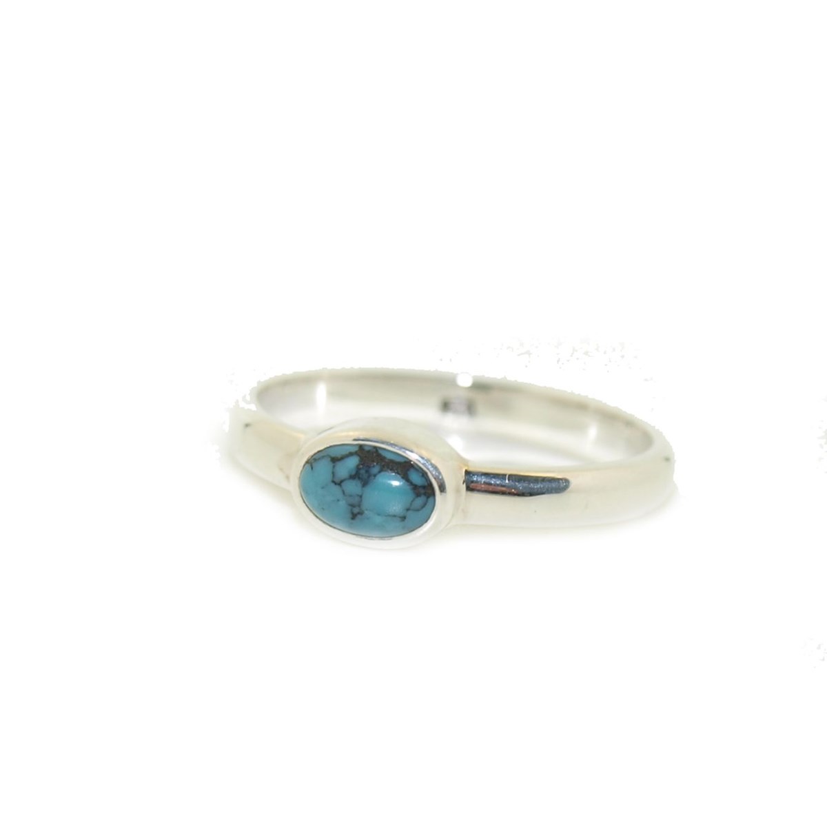 Bague argent et turquoise - vue 2