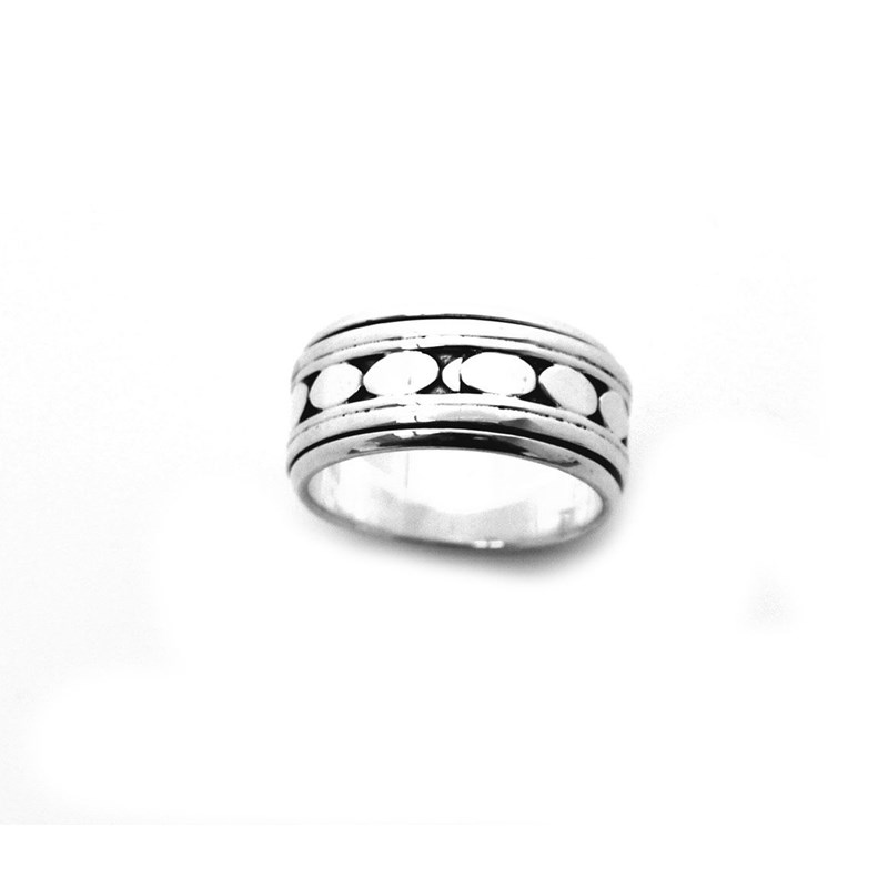 Bague argent mixte anti-stress