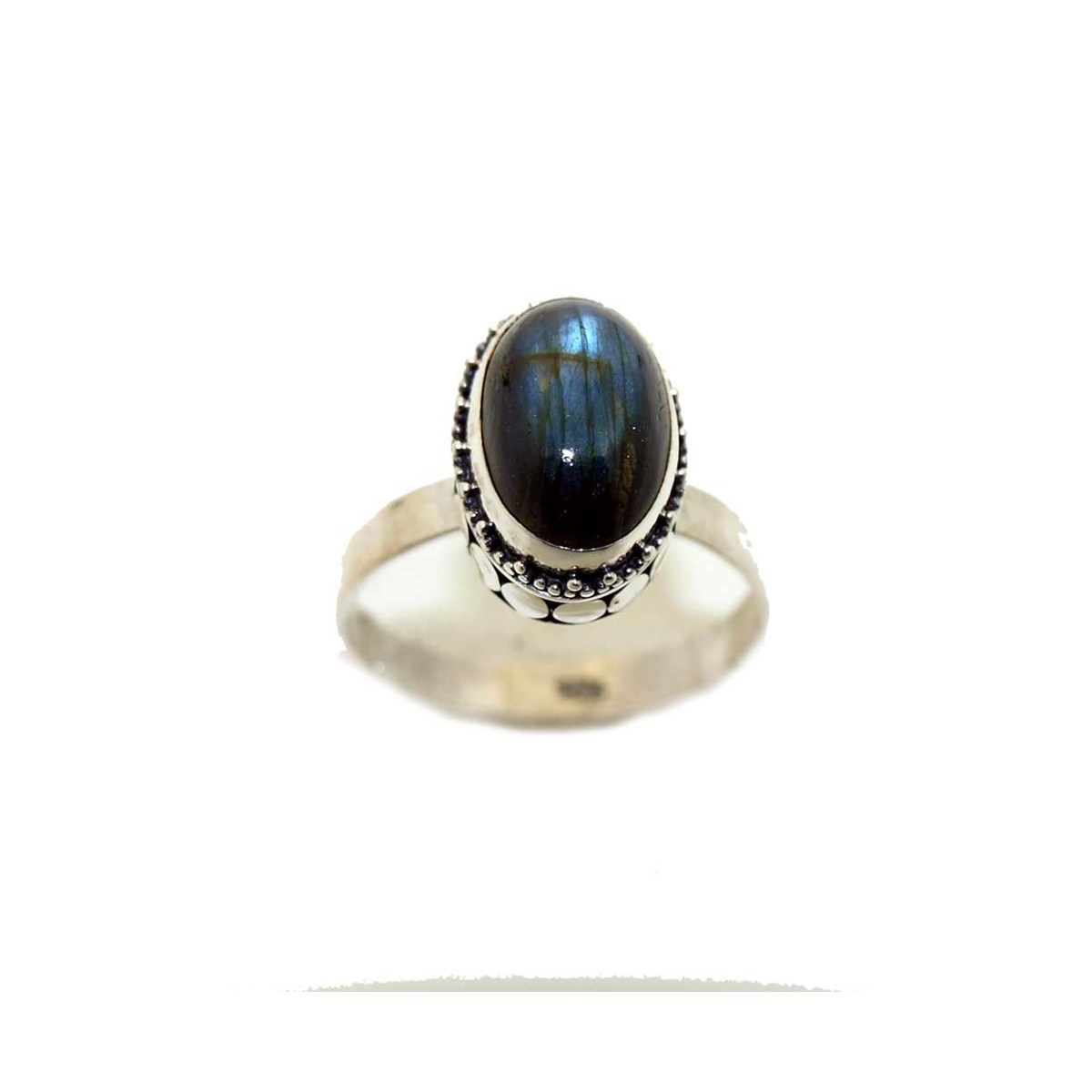 Bague argent et labradorite - vue 2