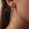 Boucles D'oreilles En Argent Doré Rétro Diamanté - vue V2