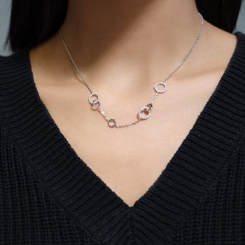 Collier Argent Petit Rond Pierre Blanche