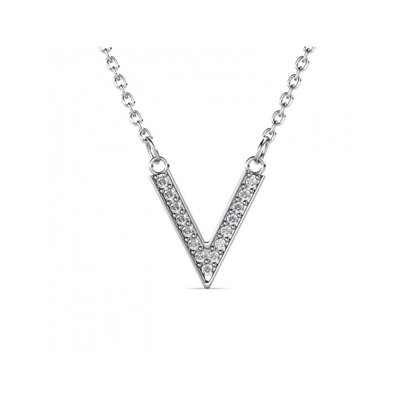 Collier Victory - Argenté et Cristal