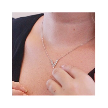 Collier Victory - Argenté et Cristal