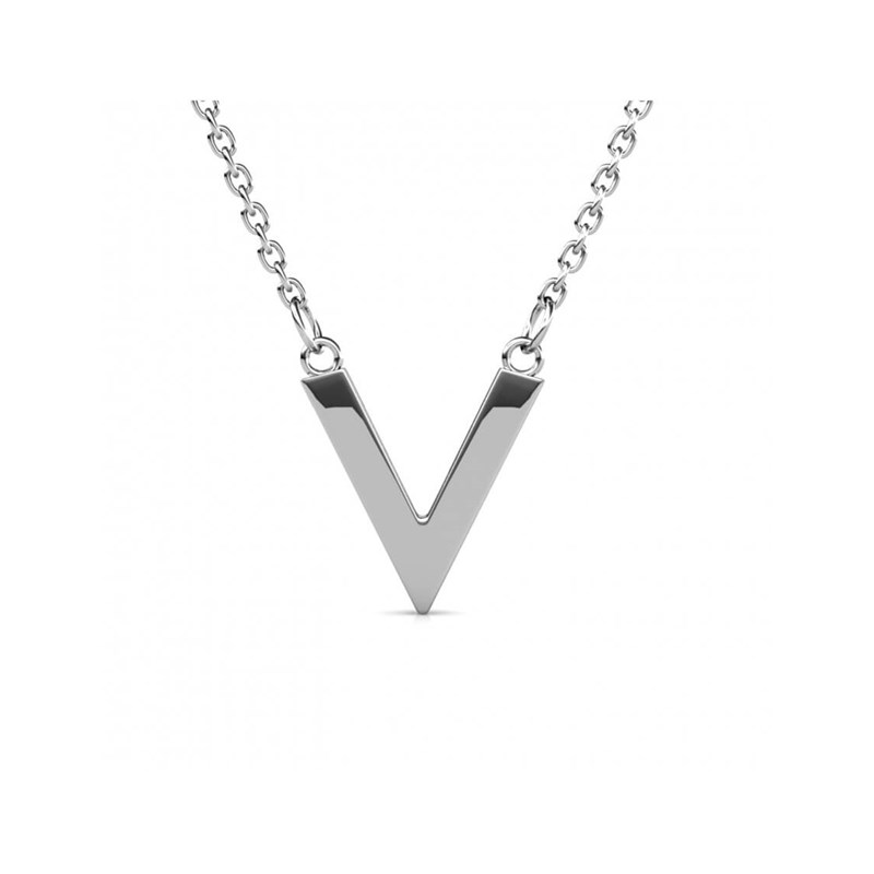 Collier Victory - Argenté et Cristal - vue 4