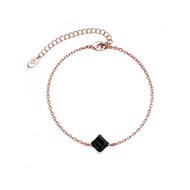 Bracelet Calle - Or Rosé et Noir