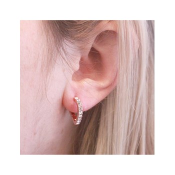 Ariane oorbellen - Roségoud en kristal